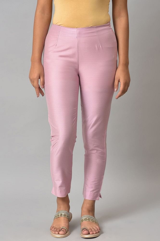 Stylish Pink Pants and Black Blouse